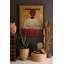  Wood Framed Canvas Painting Southwest Woman Decorative Wall Accent For Home Decor Natural Finish