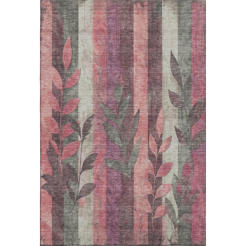 Premium Machine Washable Mayfield AMF1871 Floral Rug, Rectangle 10' x 14'