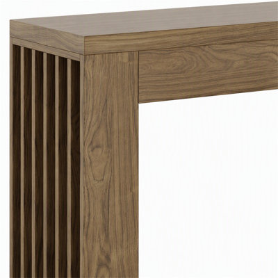 59" Console Table, Wooden Sofa Table Behind The Couch Hallway Table