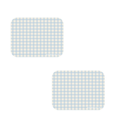 2 napperons | Vichy bleu | par robynblair