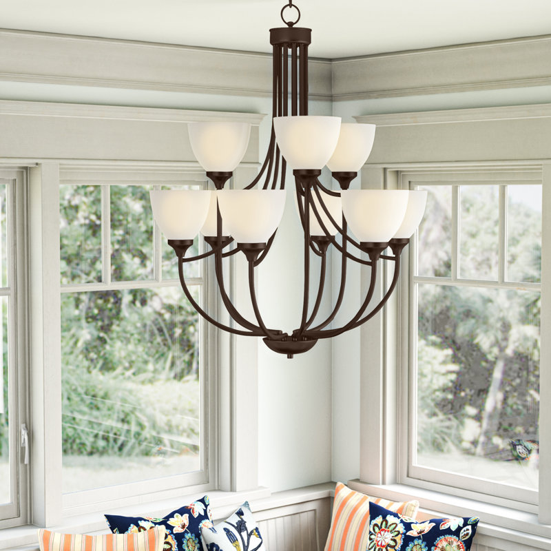 Radack 9 - Light Empire Chandelier, Oiled Bronze