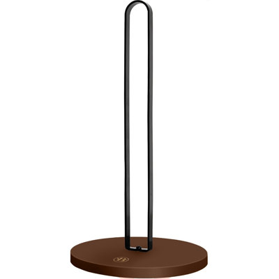 Paper Towel Holder Countertop with Bamboo Base and Metal Rod Free Standing Stand
