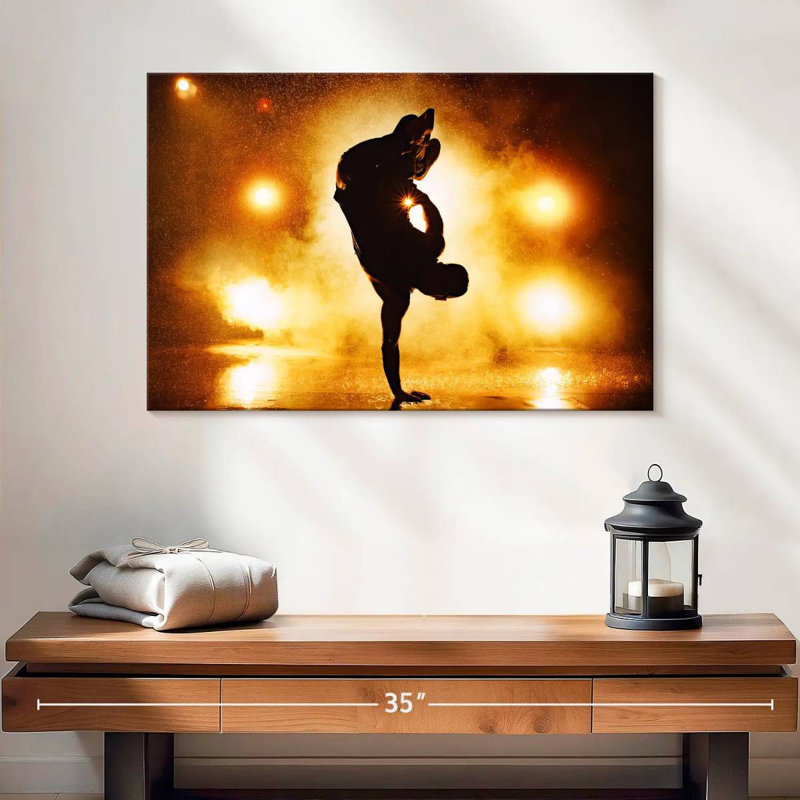 Silhouette Breakdancer, H 16 po x l 24 po