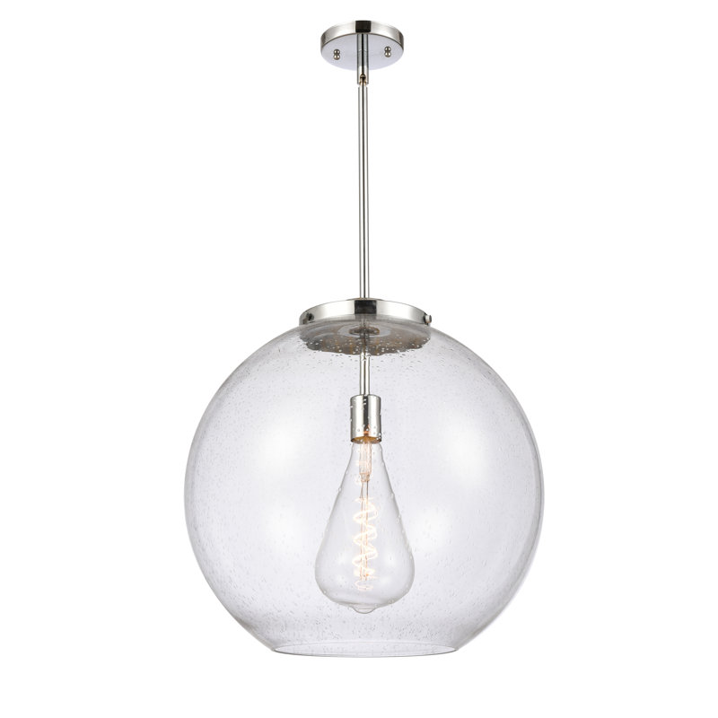 Luminaire suspendu simple à 1 lumière Ralph, Chrome poli