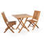 Pamela Teak 36" Folding Square Dining Table