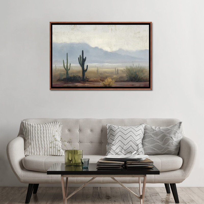 «Lonely In The Desert», reproduction d'art sur toile encadrée, 48" x 32", Toile avec cadre, Brown