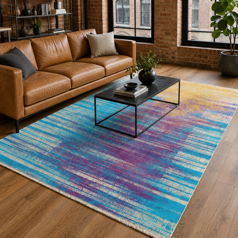 Geometric Cotton and Chenille Flatweave Area Rug, 200 x 300 cm
