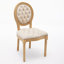 Chaise de salle à manger à structure française en bois massif avec boucle tirée à la main, velours artificiel, ressort en acier, ensemble de 2-121054254