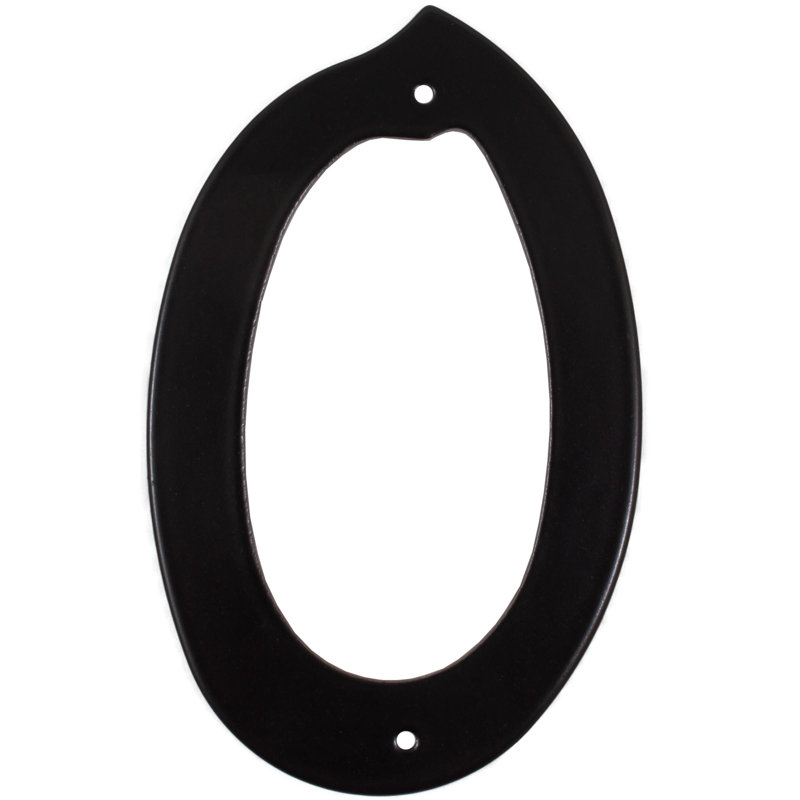 Numéro de maison lisse 4 po, Zéro