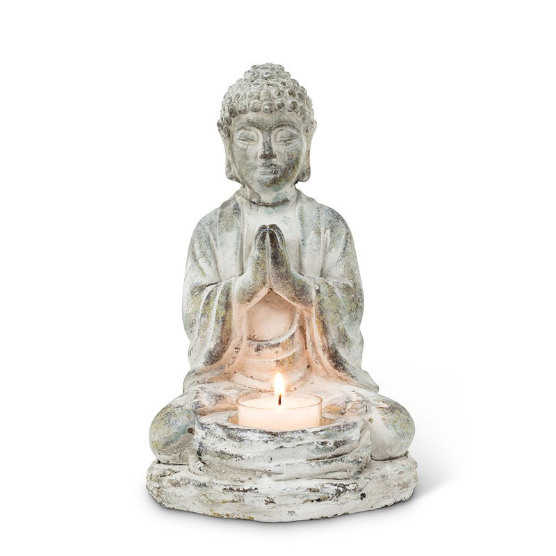 8'' H Stone Tabletop Tealight Holder