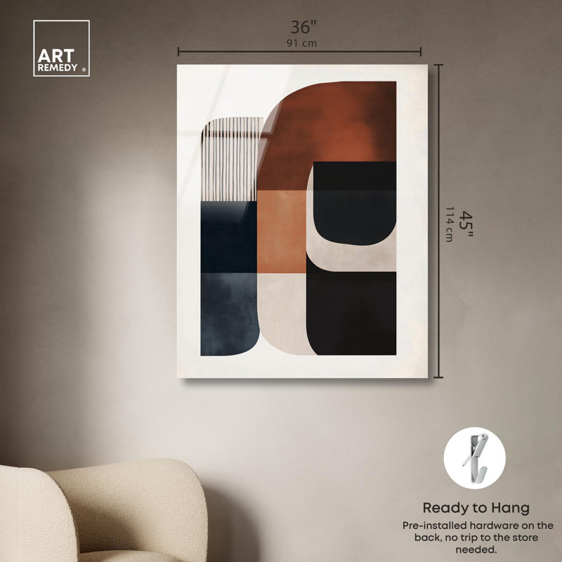 «Intersecting Arcs I», reproduction d'art sur acrylique par Art Remedy, H 45 po x l 36 po