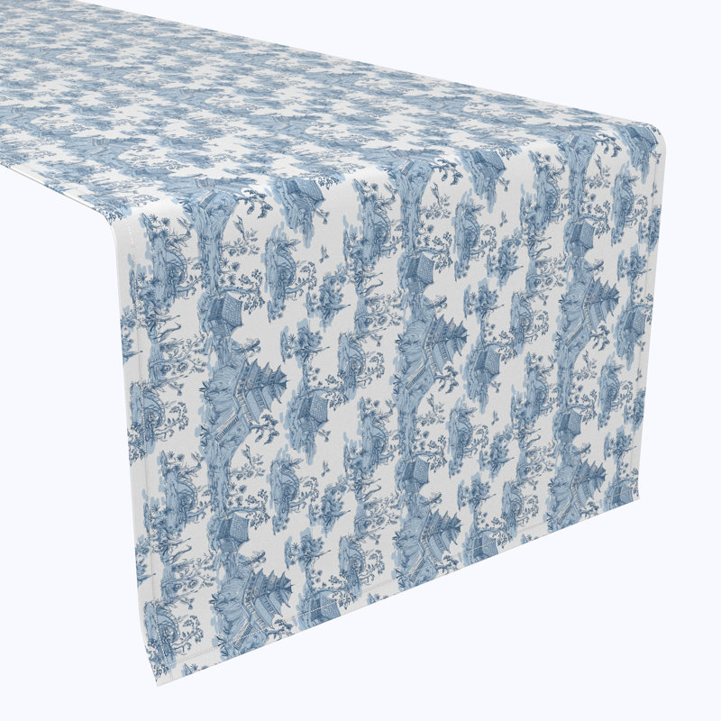Hayato Chinoiserie Design Table Runner, 72" x 12"