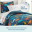 Ensemble de literie pour lit simple 5 pièces Wildkin - édredon, draps et taie d'oreiller 100% coton 