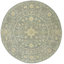 Muted Gray Floral Transitional Oriental Rug