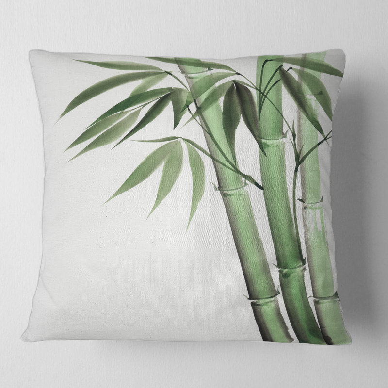 Palm Palm Détail II - coussin traditionnel imprimé, 16" x 16"
