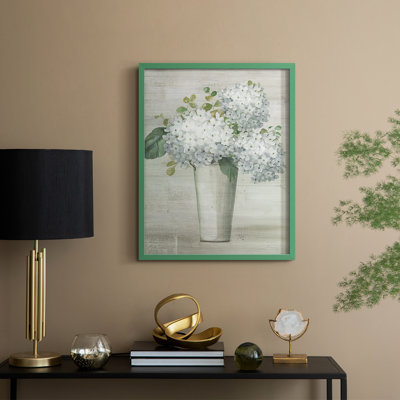 Simply Hydrangeas I, reproduction encadrée - bois massif