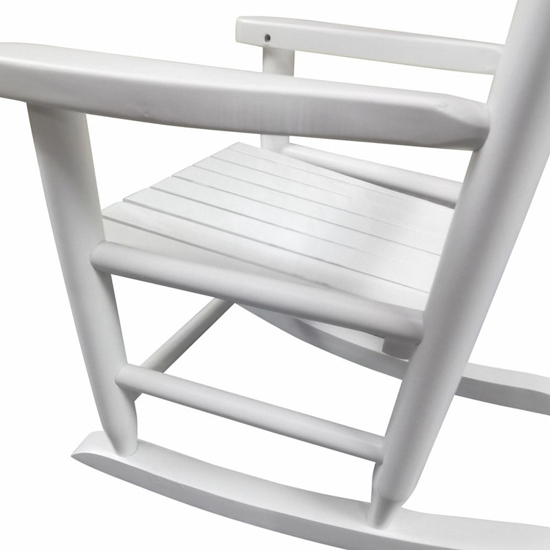 Guinto Kids 11.42'' Wood Rocking Chair and Ottoman, Gray