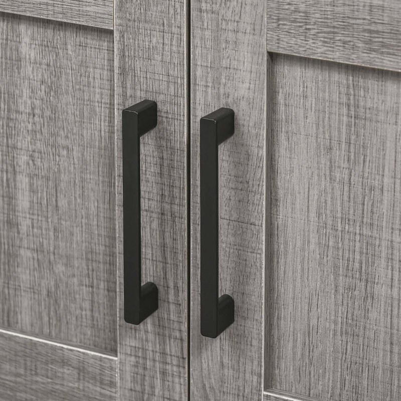 Modern Storage Cabinet, Bathroom Under Sink Cabinet With Doors And Open Shelf
