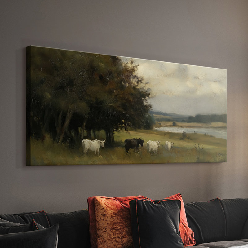 Série paysage - CVII - Toile tendue avec châssis - Prêt à accrocher, H 20 po x l 40 po