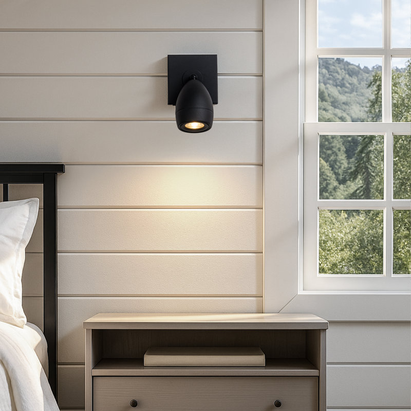Applique murale noire sans fil moderne rechargeable USB avec projecteur tactile et télécommande, lumière réglable et décorative
