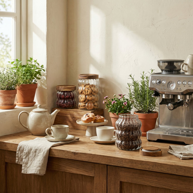Ensemble de pots de cuisine en verre