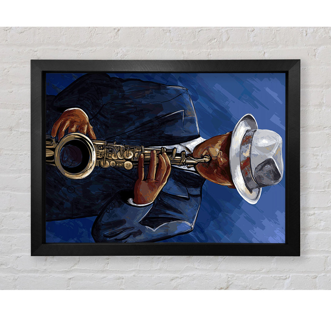 Loves Playing The Saxophone - Einzelner Bilderrahmen Kunstdrucke