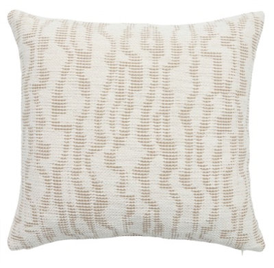 Kaya Cotton Knife Edge Textured Throw Pillow