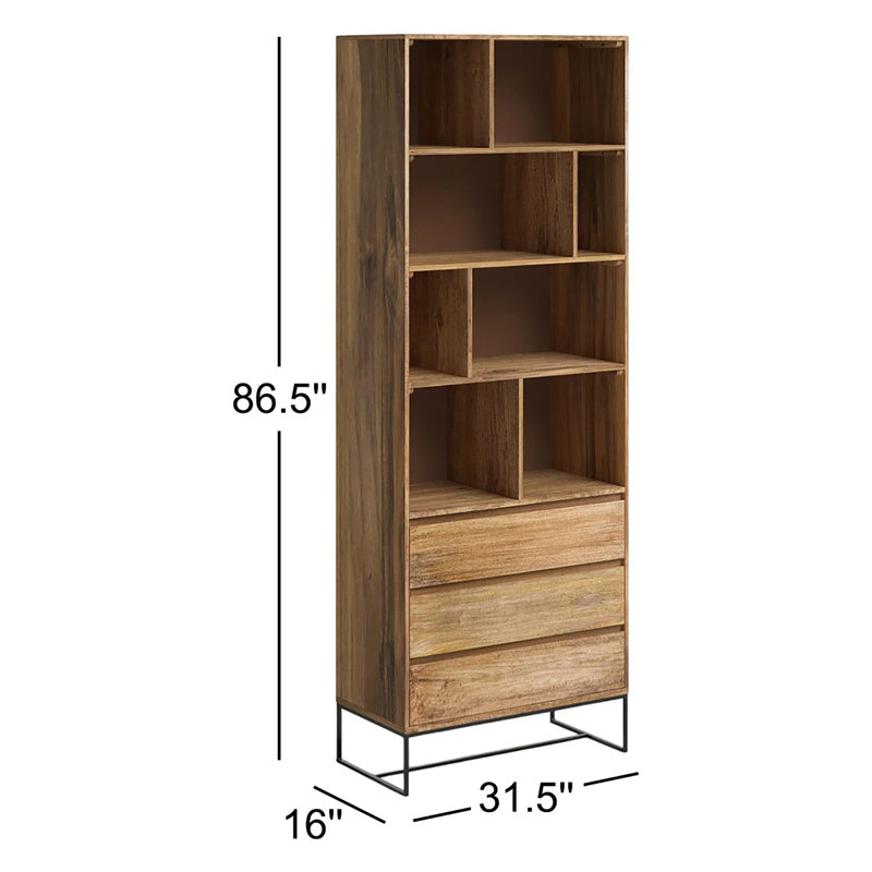 Ascent 86.5" H x 31.5" W Iron Standard Bookcase