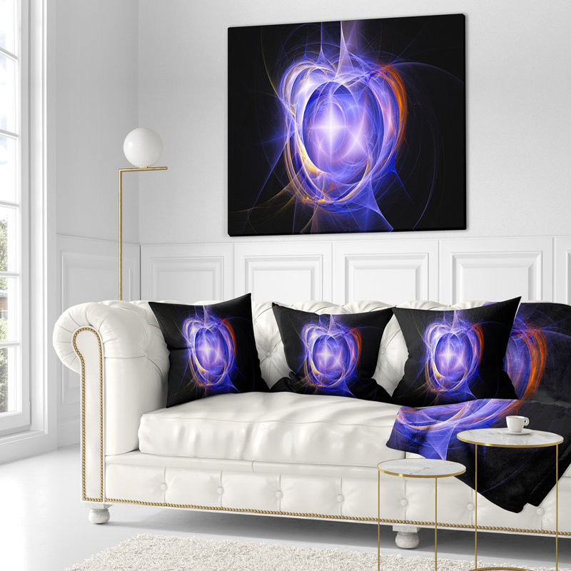 Supernova Explosion Blue - Abstract Printed Pillow