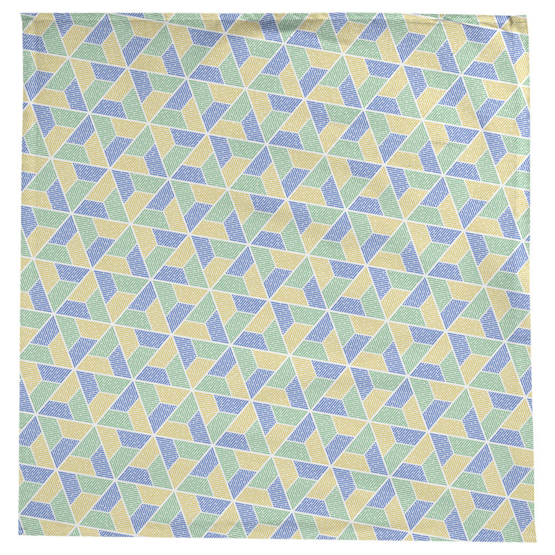 Nappe trapézoïdale Leffel, Vert / Jaune/bleu