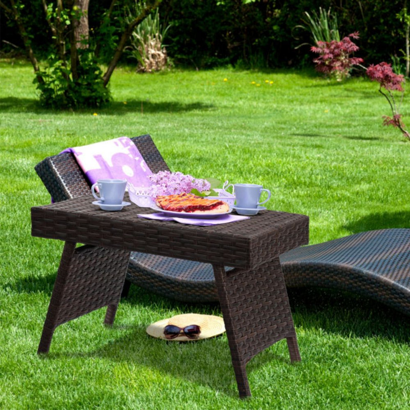 Table d'appoint pliante Dilar, Brun