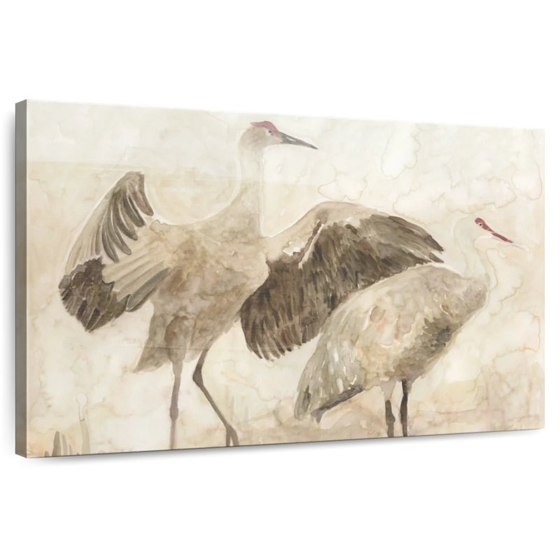 Brampt Two Sandhill Cranes, 16" H x 24" W