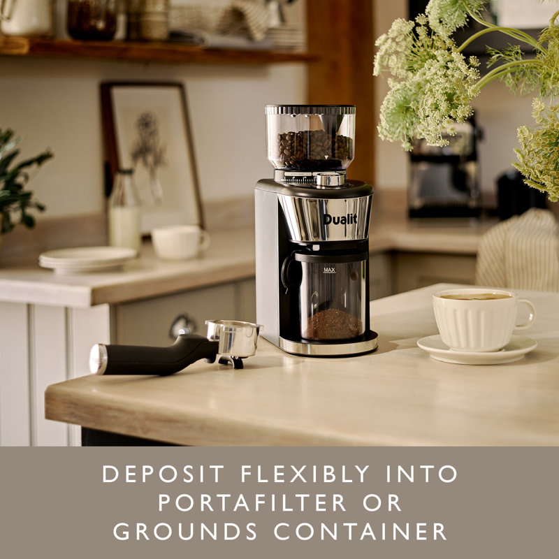 Dualit Stainless Steel Electric Conical Burr Coffee Grinder