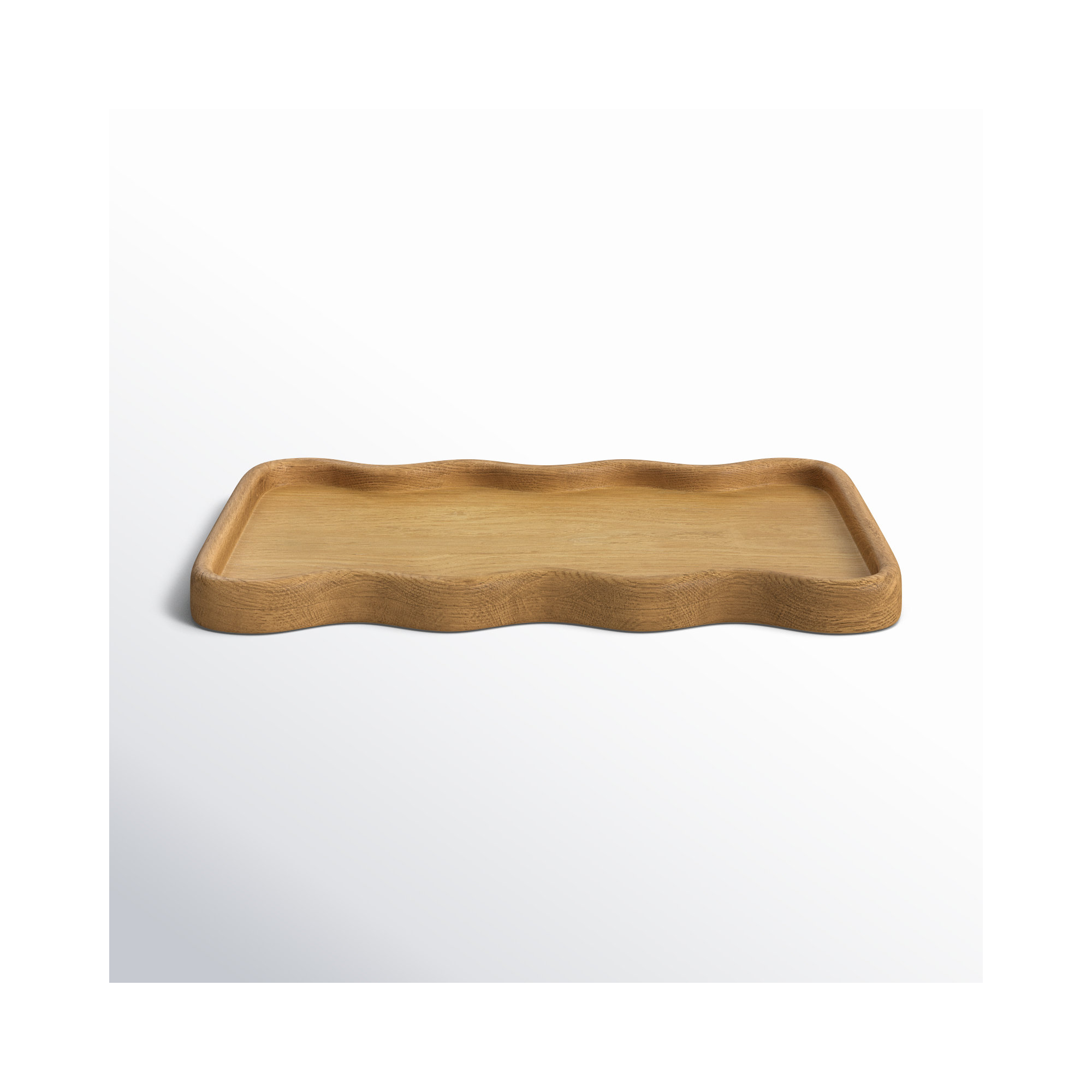 Almandine Solid Wood Tray - Set of 1, Brown, 1.5" H x 19.25" W x 13.1" D