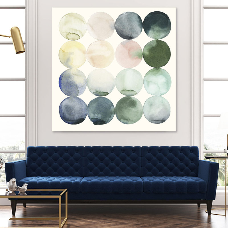 « pastel hoops ii » par grace popp-reproduction d’art sur toile tendue, H 72 po x l 72 po x P 1,5 po