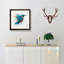Kingfisher Splatter Art - Framed Print-1485001213