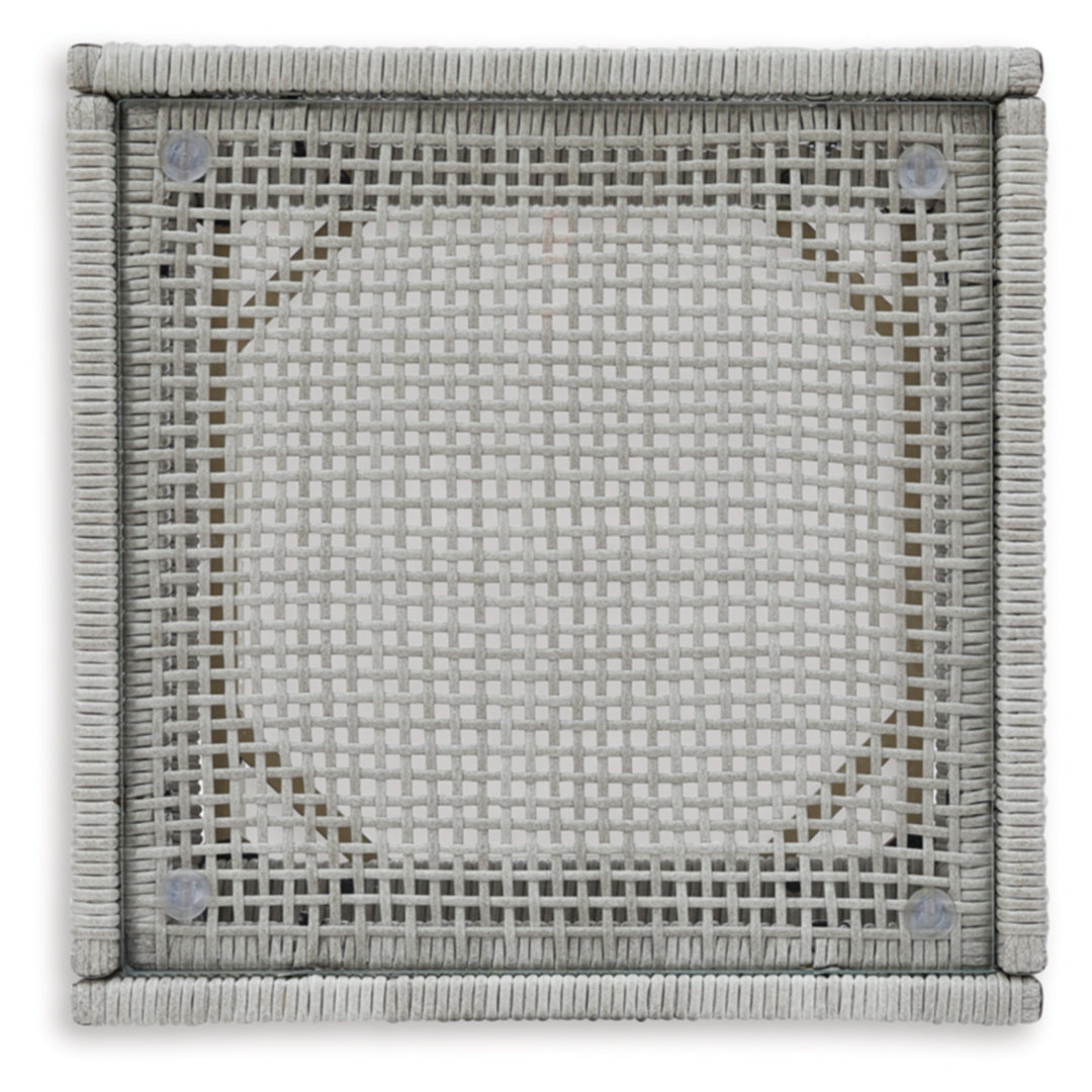 Breshae Square Wicker Outdoor Side Table , 21.63'' in. W 21.63'' in. D Bayou Breeze