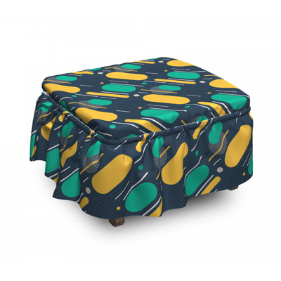 Housse pour repose-pieds line cercles