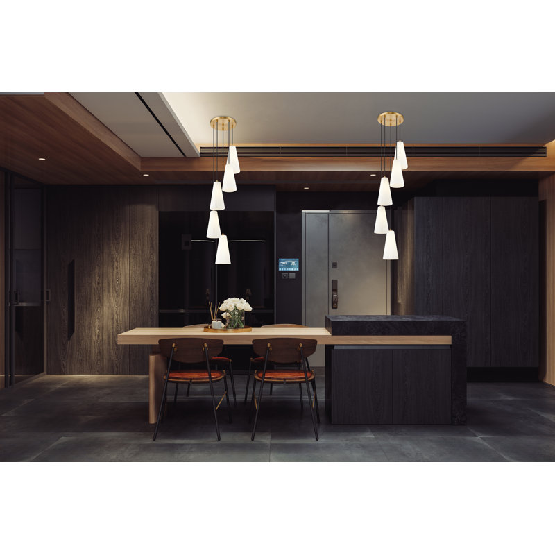 Lustre 5 lumières Ceinture, Or, H 13,75 po x l 12 po x P 12 po