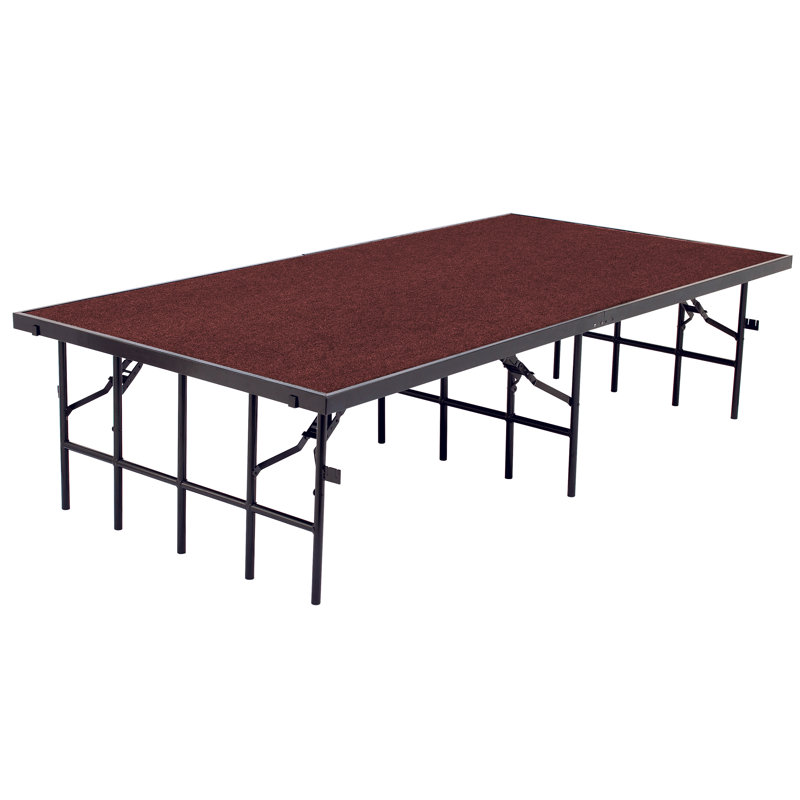 Ensemble portatif d'étapes simples et de tapis, H 8 po x l 36 po, Rouge