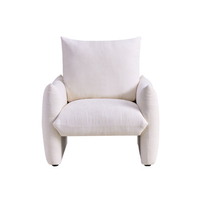Modern Chenille Upholstered Arm Accent Chair
