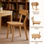 Chaise d'appoint en bois massif H 17 po Hoopes-809183241