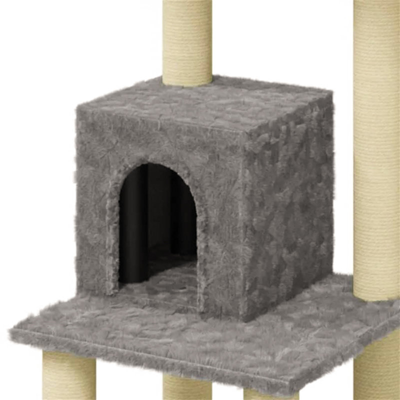 Duran 105cm H Cat Tree, Grey/Beige