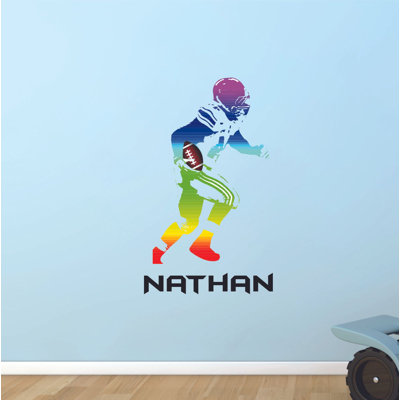 Décalcomanie murale personnalisée de football sportif