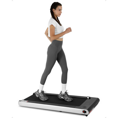 Electric Folding Treadmill with LCD Display, Portable Under-Desk Jogger for Home Office Use