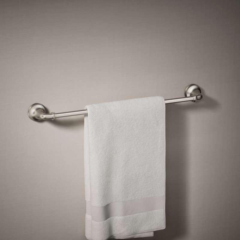 Cadre de barre à serviettes, Nickel brossé éclatant, L 24 po