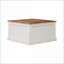 Table basse de 31,5 po de style maison de campagne blanche pour le salon Rangement supplémentaire