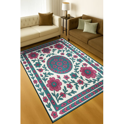 Tapis beige tissé traditionnel Mosso
