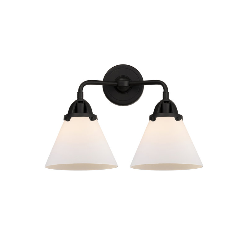 Shauna 2 - Light Vanity Light, Matte White, Incandescent, Matte Black