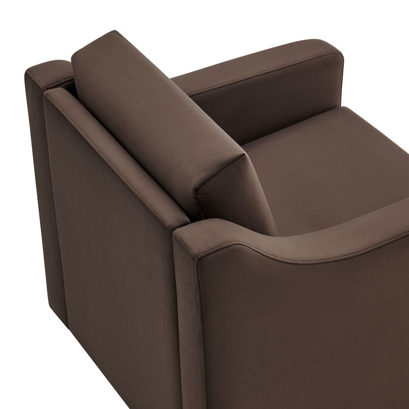 Liora Performance Velvet Armchair, Chocolate Velvet